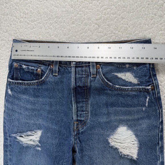 Levi's 501 Jeans Women's 27x30 Distressed Straight Y2K Grunge - Picture 7 of 10